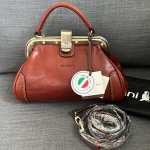 NWT GIANNI CONTI DOCTOR’S HANDBAG SATCHEL CROSSBODY BAG